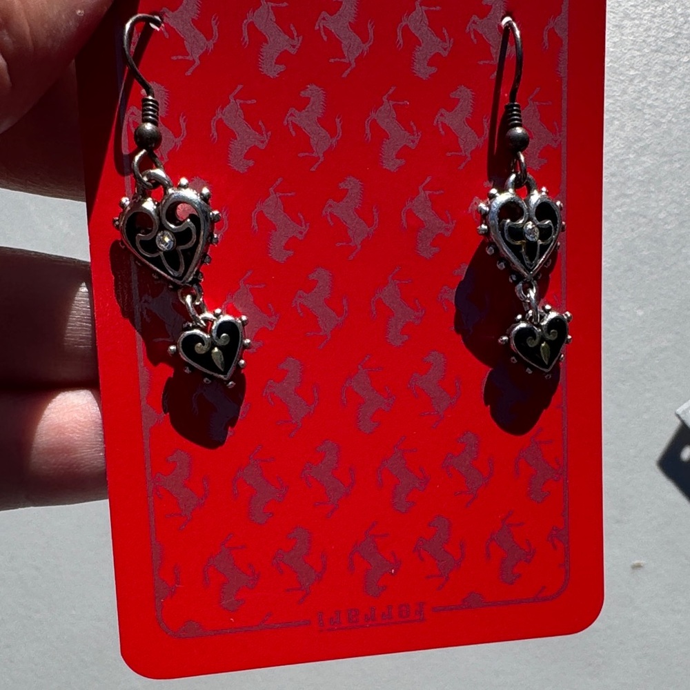 Silver Heart Earrings silver and goldtone